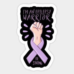 I'm An Epilepsy Warrior Awareness day purple ribbon Gift Sticker